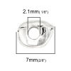 Picture of Zinc Based Alloy Beads Irregular Antique Silver Color About 7mm x 6mm, Hole: Approx 2.1mm, 100 PCs