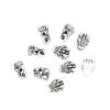 Picture of Zinc Based Alloy Beads Dragon Antique Silver Color About 11mm x 9mm, Hole: Approx 1.9mm, 10 PCs