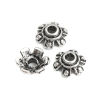Picture of Zinc Based Alloy Beads Caps Flower Antique Silver Color (Fit Beads Size: 6mm Dia.) 7mm x 6mm, 50 PCs