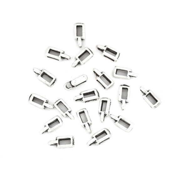 Picture of Zinc Based Alloy Bail Beads Antique Silver Color 11mm x 4mm, 50 PCs