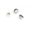 Picture of Zinc Based Alloy Cord End Caps Hexagon Antique Silver Color (Fits 9.5mm x 8.5mm Cord) 12mm x 8mm, 50 PCs