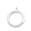 Immagine di Ottone Charms 18K Vero Platino Placcato Tondo Trasparente Strass 13mm x 11mm, 2 Pz
