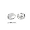 Picture of Zinc Based Alloy Sewing Shank Buttons Round Silver Plated 22mm x 20mm, 10 PCs