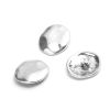 Picture of Zinc Based Alloy Sewing Shank Buttons Round Silver Plated 22mm x 20mm, 10 PCs
