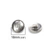 Picture of Zinc Based Alloy Sewing Shank Buttons Round Antique Silver Color 18mm Dia., 10 PCs