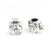 Picture of Zinc Based Alloy Bail Beads Rectangle Antique Silver Color 11mm x 9mm, 20 PCs