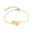 Imagen de Acero Inoxidable Pulseras Chapado en Oro Corazón Símbolo del infinito Claro Circón Artificial 16.5cm longitud, 1 Unidad