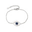 Bild von Edelstahl Armband Silberfarbe Auge Schwarz Zirkonia Hohl 16.5cm lang, 1 Strang