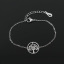 Picture of Stainless Steel Bracelets Silver Tone Round Tree Hollow 16.5cm(6 4/8") long, 1 Piece