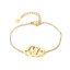 Bild von Edelstahl Armband Vergoldet Rund Klar Zirkonia 16.5cm lang, 1 Strang