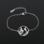 Imagen de Acero Inoxidable Pulseras Tono de Plata Ronda Hueco 16.5cm longitud, 1 Unidad