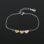 Bild von Edelstahl Armband Silberfarbe Herz Matt 17cm lang, 1 Strang