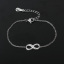 Immagine di Acciaio Inossidabile Braccialetti Tono Argento Simbolo di Infinito 16.5cm Lunghezza, 1 Pz