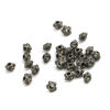 Imagen de Zamak Cuentas Ronda Tono Bronce Tallado Aprox 4mm Dia, Agujero: Aprox 1.1mm, 300 Unidades
