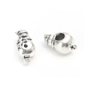 Picture of Zinc Based Alloy Bail Beads Christmas Snowman Antique Silver Color 18mm x 9mm, 10 PCs