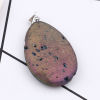 Picture of (Grade A) Agate ( Electroplate ) Pendants Drop Multicolor 4.2cm x 2.2cm, 1 Piece