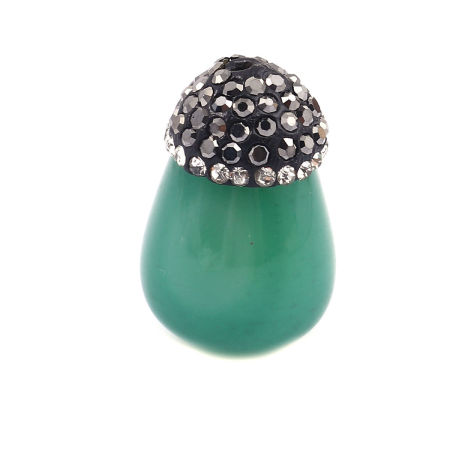 Picture of Agate Beads Drop & Clear Rhinestone 