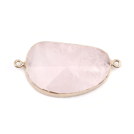 Picture of (Grade A) Crystal ( Natural ) Connectors Irregular Light Pink 4.7cm x 2.4cm, 1 Piece
