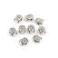 Immagine di Lega di Zinco Perline Budda Argento Antico Circa 7mm x 5mm, Foro:Circa 1.5mm, 50 Pz