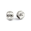 Picture of Zinc Based Alloy Spacer Beads Human Head Antique Silver Color (Can Hold ss4 Pointed Back Rhinestone) About 10mm x 8mm, Hole: Approx 4.6mm, 50 PCs