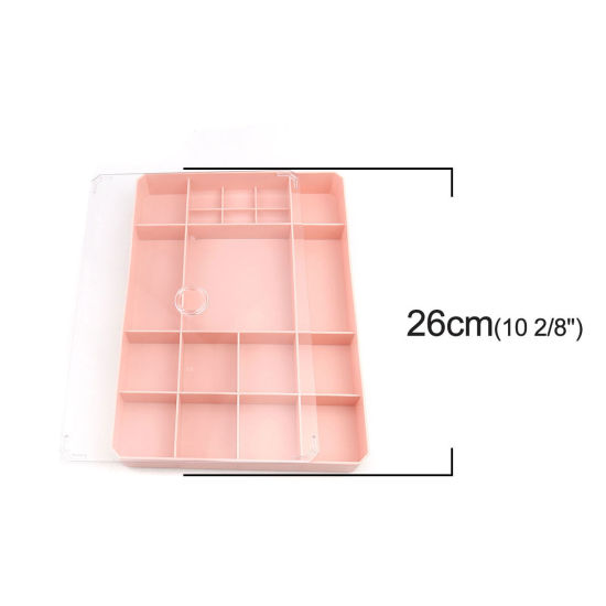 Picture of PP Storage Container Box Basket Rectangle Pink 26cm x 18.8cm , 1 Piece