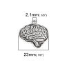 Picture of Zinc Based Alloy Charms Antique Silver Color Cerebrum/ Brain 23mm x 22mm, 10 PCs
