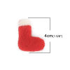 Picture of Wool Christmas For DIY & Craft Red Sock 4cm x 3.3cm, 2 PCs