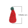 Picture of Wool For DIY & Craft Red Christmas Tree 4.5cm x 2.1cm, 2 PCs