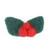 Picture of Wool For DIY & Craft Dark Green Flower Leaves 5.2cm x 2.2cm, 2 PCs
