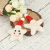 Picture of Wool For DIY & Craft White White Star Smile 6.5cm x 4.5cm, 2 PCs