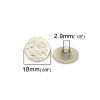 Picture of ABS Sewing Shank Buttons Round Light Gold 18mm Dia, 50 PCs