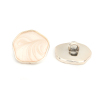 Picture of ABS Sewing Shank Buttons Irregular Golden Off-white Enamel 21mm x 20mm, 10 PCs