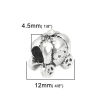 Picture of Zinc Based Alloy Halloween Beads Pumpkin Carriage Antique Silver Color About 12mm x 11mm, 10 PCs