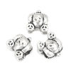 Picture of Zinc Based Alloy Halloween Beads Pumpkin Carriage Antique Silver Color About 12mm x 11mm, 10 PCs