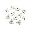 Picture of Zinc Based Alloy Beads Halloween Bat Animal Antique Silver Color About 13mm x 12mm, Hole: Approx 4.5mm, 40 PCs