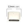 Picture of Zinc Based Alloy Slide Beads Rectangle Antique Silver Color About 12mm x 8mm, Hole:Approx 9.1mm x 2.9mm 50 PCs