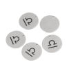 Picture of Stainless Steel Charms Round Disc Silver Tone Libra Sign Of Zodiac Constellations 20mm Dia., 5 PCs