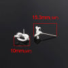 Picture of Zinc Based Alloy Ear Post Stud Earrings Findings Love Knot Silver Plated Post/ Wire Size: (21 gauge), 10 PCs