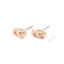 Imagen de Zamak Pendientes Nudo de Amor Oro Rosa Post/ Wire: (21 gauge), 10 Unidades