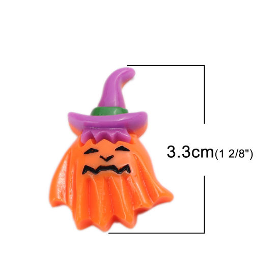 Bild von Harz Halloween Dom Cabochon Verzierung Halloween Elfe Bunt 33mm x 23mm , 10 Stück