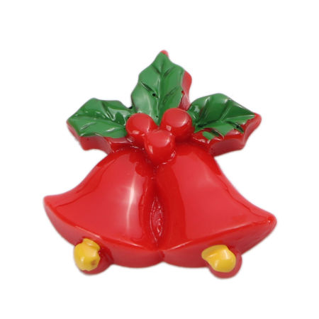 Picture of Resin Dome Seals Cabochon Christmas Jingle Bell Multicolor 28mm x 28mm, 10 PCs