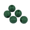 Imagen de Madera Espaciador Cuentas Óvalo Verde Oscuro Raya Patrón Aprox 18mm x 17mm, Agujero: Aprox 3.7mm, 25 Unidades