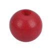 Picture of Natural Wood Spacer Beads Round Dark Red About 10mm Dia., Hole: Approx 3.1mm, 200 PCs