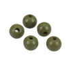 Imagen de Madera Espaciador Cuentas Ronda Verde del Ejército Aprox 10mm Dia, Agujero: Aprox 3.1mm, 200 Unidades