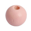 Picture of Natural Wood Spacer Beads Round Korea Pink About 10mm Dia., Hole: Approx 3.1mm, 200 PCs