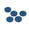 Picture of Natural Wood Spacer Beads Flat Round Royal Blue About 15mm Dia., Hole: Approx 1.2mm, 50 PCs