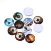 Picture of Glass Halloween Dome Seals Cabochon Round Flatback At Random 12mm Dia, 20 PCs
