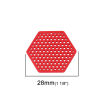 Imagen de Zamak Conectores de Araña Hexágono Rojo 28mm x 25mm, 10 Unidades