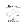 Bild von Zinklegierung Perlkappen Blumen Antiksilber (für Perlengröße: 12mm D.) 12mm x 11mm, 20 Stück