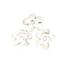 Bild von Zinklegierung Perlkappen Blumen Antiksilber (für Perlengröße: 12mm D.) 12mm x 11mm, 20 Stück
